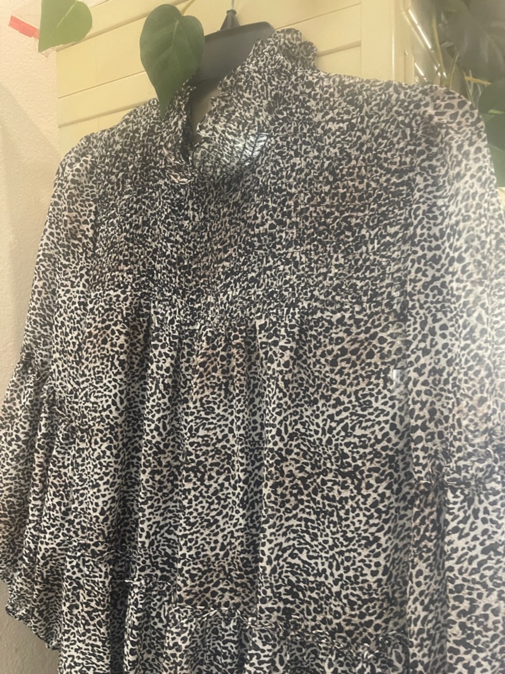 Gabby Skye Black and White Patterned Dress